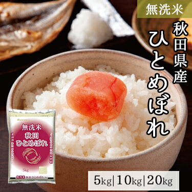 無洗米 秋田県産 ひとめぼれ 5kg 10kg 20kg 令