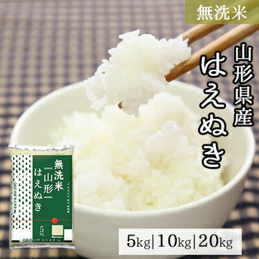 無洗米 山形県産 はえぬき 5kg 10kg 20kg 令和