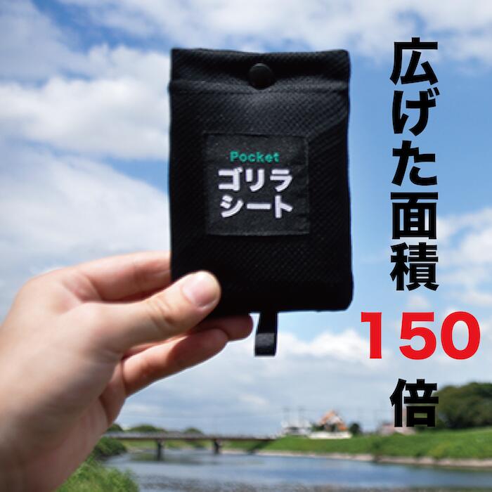 レジャーシート ゴリラシート コンパクト おすすめ 洗える 小さい 小さめ 小 無地 ハニカム 1人用 2人用 キャンプ マクアケ makuake クラウドファンディング 子供 大人 海 山 折り畳み 大きい 黒 軽量 110g 110×160 ブランケット アウトドア