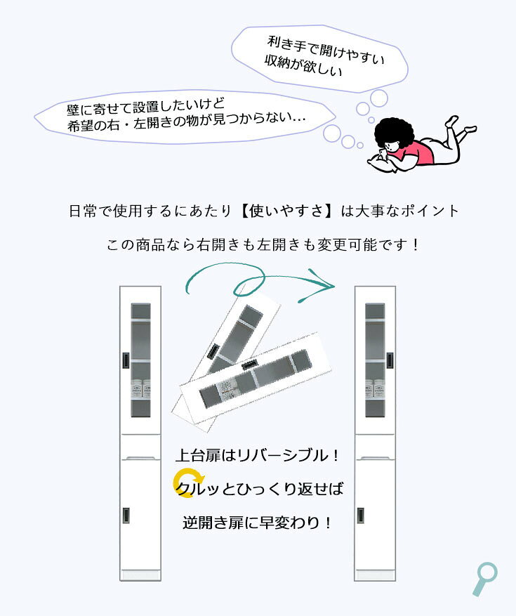 カップボード 食器棚 隙間 スキマ収納 棚 収納ラック 収納家具 幅40 ハイタイプ 白 台所収納 キッチン収納 脱衣所収納 国産 完成品 スリム収納 高さ180 引き出し 大川家具 35plus-10005011 35PLUS-家具の35プラス- サンプル画像3
