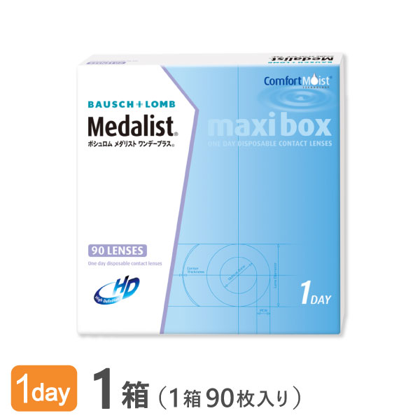 メダリストワンデープラスマキシボックス　（1箱90枚入）使い捨てコンタクトレンズ 1日終日装用タイプ/ボシュロム