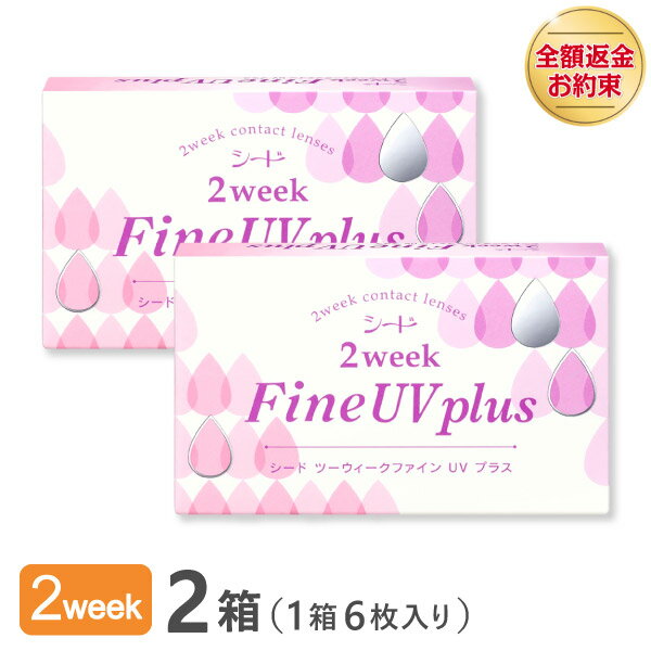 【送料無料】2ウィークファインUVプラス 2箱　2week Fine UV plus 使い捨てコンタクトレンズ 2週間終日..