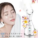 スチーマー フェイススチーマー 美顔器 イオン導入 スチーマー アロマ対応 顔 微粒子ミスト 保湿 補水 潤い 乾燥肌 加湿器 乾燥対策 毛穴 コンパクト フェ...