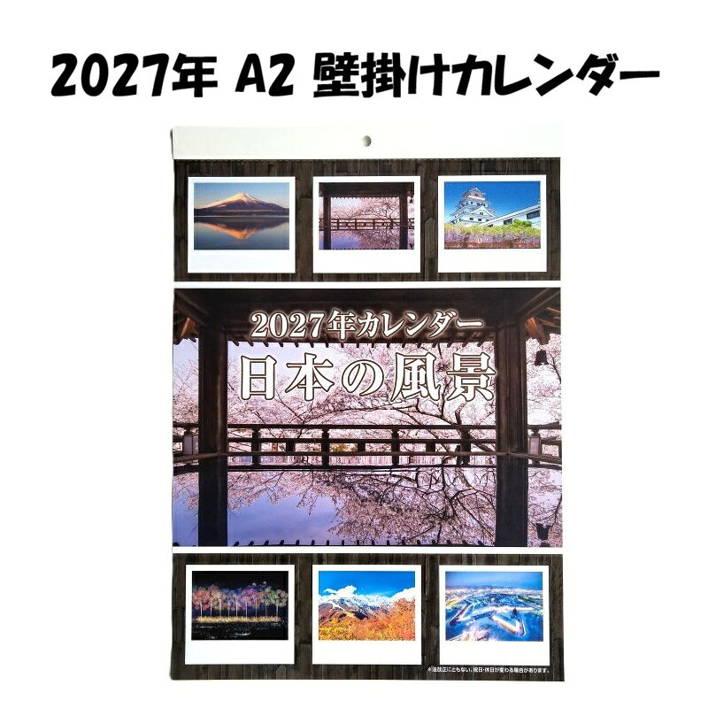 12か月、6面タイプ（1枚:2ヶ月） ・見やすい日曜始まり ・壁掛けカレンダー 前後一ヵ月カレンダー付 ●サイズ：A3サイズ42x30cm ●材質・紙 ※必ずサイスをご確認の上、ご購入願います。