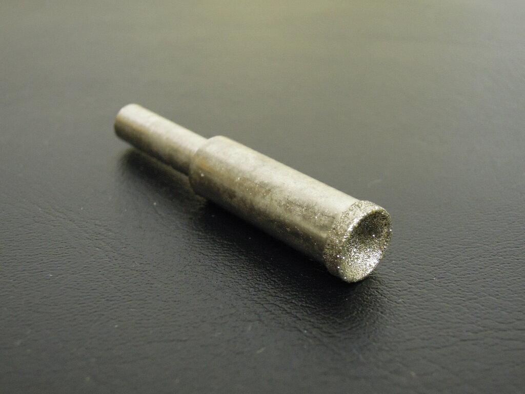 〇メール便無料 カップ型 直径9mm 6mm軸 ダイヤモンドビット ストーンブレスレット制作、丸い形に整える事が出来る