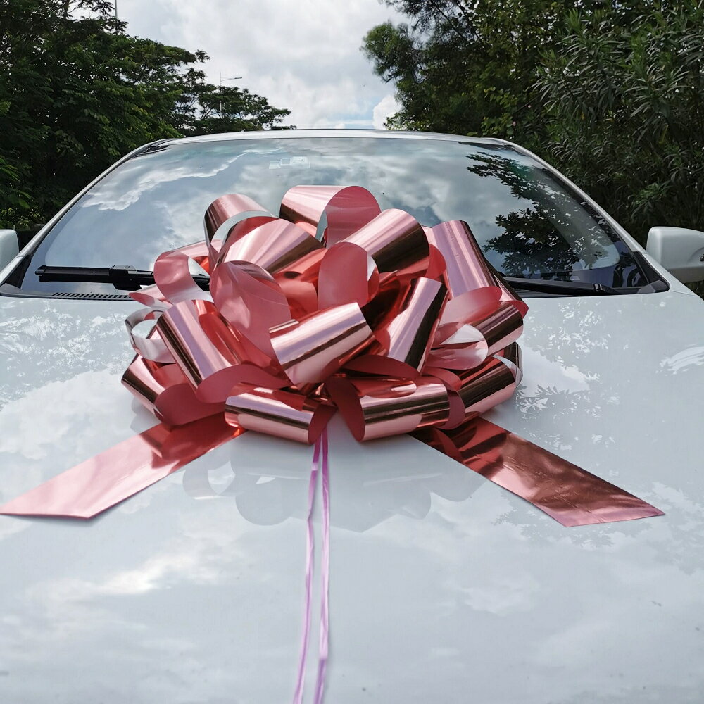 ミツクラ　ビッグリボン20インチ　大型リボン　メタリックピンク　納車　中古車　新車　納車式　プレゼ..