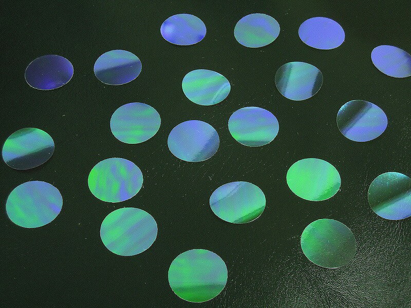 ○送料無料　ミツクラの紙吹雪　丸型　業務用 オーロラフィルム　　1kg 　約2.5cm 光の加減で色が変わります