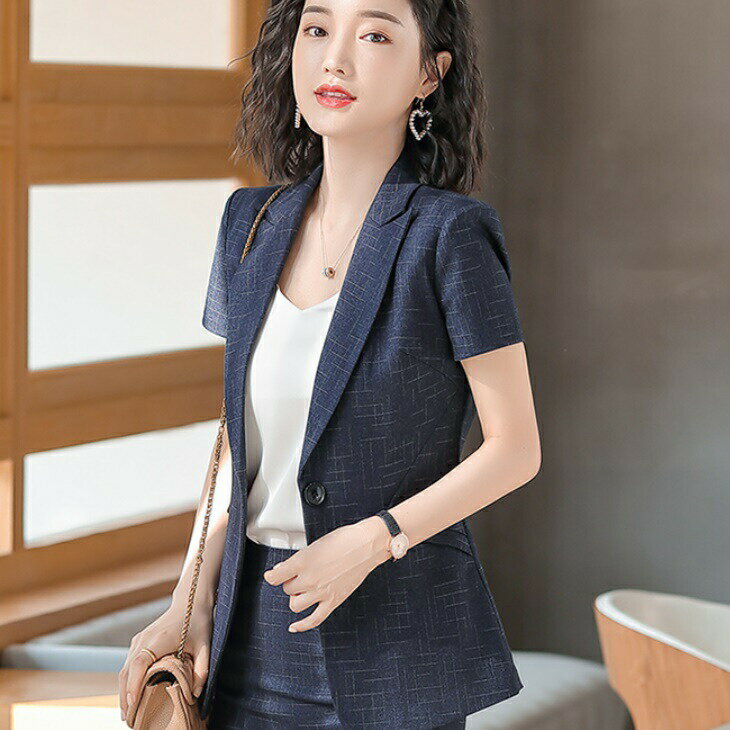 樂天商城 - ジャケット レディース 春 夏 用 大きいサイズ カジュアル ブラック ネイビー 半袖 おしゃれ スーツ ビジネス オフィスカジュアル ママ お出かけ きれいめ 説明会 保護者会 通勤 事務服 韓国 ジャケット 別売り office