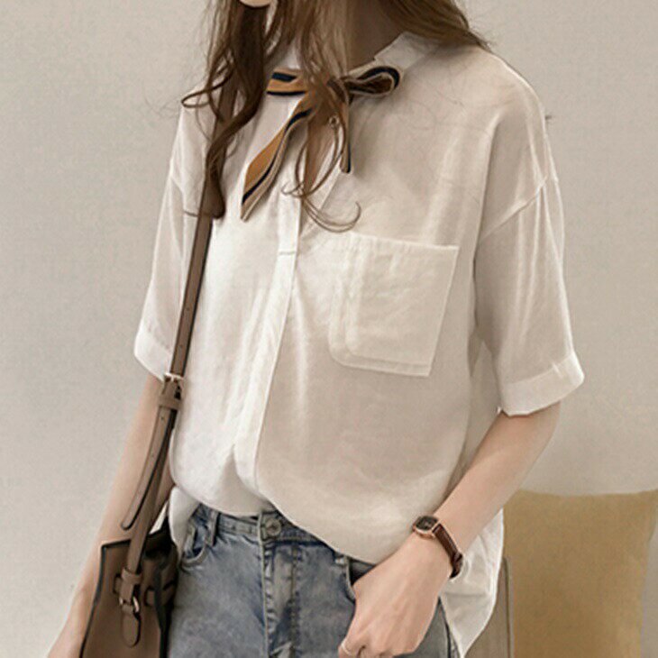 Tシャツ リボンシャツ トップス 大人シャツ ...の紹介画像2