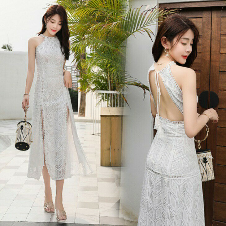 樂天商城 - ワンピース ノースリーブドレス リゾートドレス パーティドレス お気軽ワンピ スリムドレス ロングドレス リゾートドレス 可愛いワンピ お呼ばれワンピ お出かけワンピ アラサーファッション 大人コーデ