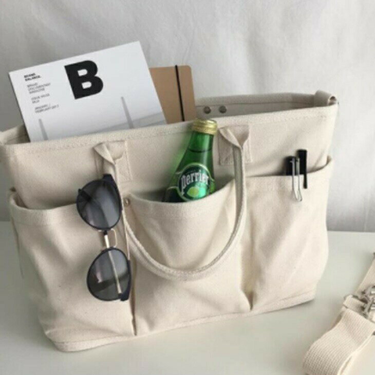樂天商城 - 大容量キャンバストートバッグ シンプルキャンバスバッグ 大人バッグ ショルダーバッグ 大人カジュアル 大人コーデ 大人ファッション アラサーコーデ アラサーファッション アラフォーコーデ アラフォーファッション ママコーデ ママファッション 韓国ins