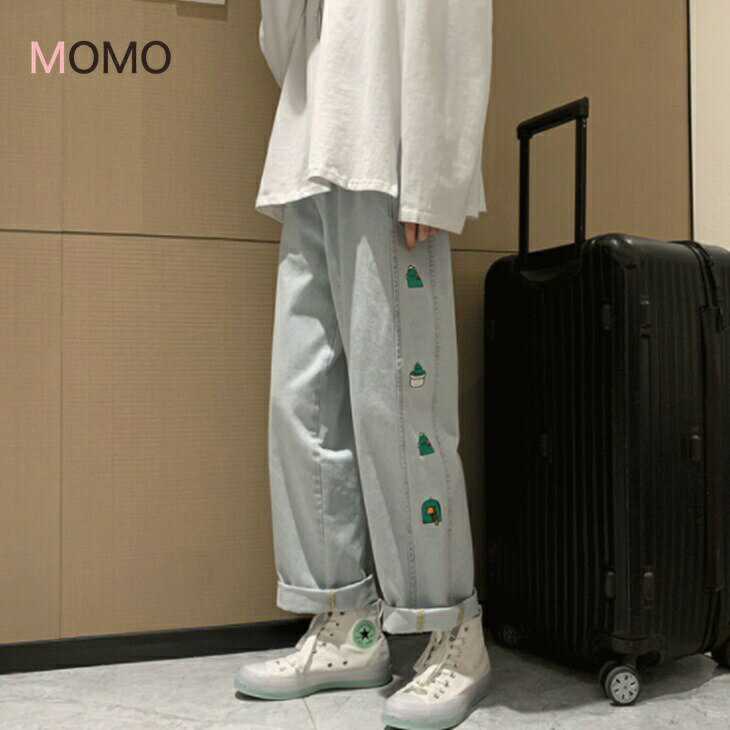 樂天商城 - デニムストレートパンツ ワイドパンツ ハイウエストパンツ ユーズド風 大人カジュアルコーデ 大人ファッション 大人コーデ 大人韓国コーデ 韓国ファッション アラサーファッション アラサーコーデ ナチュラルコーデ アラフォーコーデ アラフォーファッション