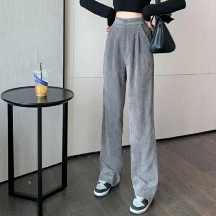 樂天商城 - コーデュロイモッピングパンツ スリムパンツ フレアフラット 大人カジュアルコーデ 大人ファッション 大人コーデ 大人韓国コーデ 韓国ファッション アラサーファッション アラサーコーデ ナチュラルコーデ アラフォーコーデ アラフォーファッション ins