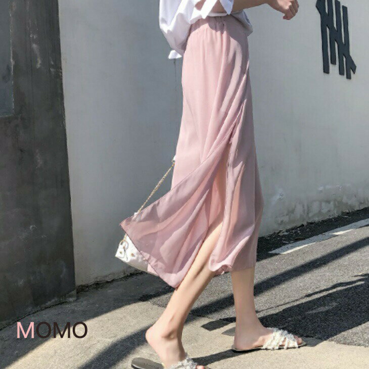 樂天商城 - アイスシルクシフォンパンツスカート ワイドレッグパンツスカート フェアリーロング丈スカート フェアリーロングスカート カジュアルコーデ 大人カジュアル 大人コーデ アラサーコーデ アラサーファッション アラフォーコーデ 大人韓国コーデ ママコーデ