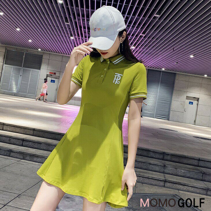 レディースゴルフウエア 半袖ゴルフワンピース スリムゴルフウエア カジュアルゴルフウエア ゴルフ女子 レディースゴルフファッション 大人ゴルフウエア 大人ゴルフ...