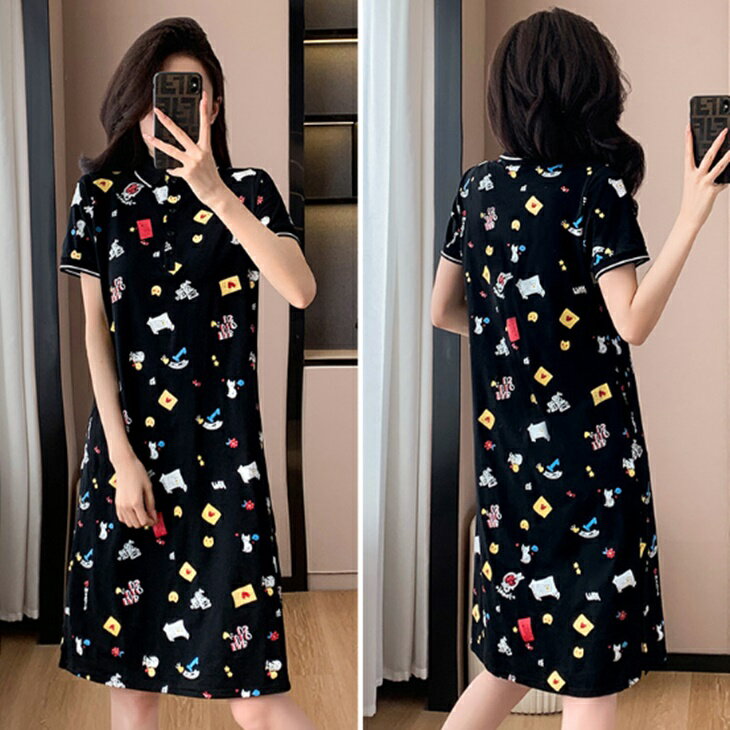 大きいサイズ 可愛い プリント柄 ゴルフワンピース ゴルフウエア レディース 細見...