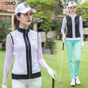 レディース ゴルフウエア ベスト ジャンパー ウインドブレーカー メッシュベスト 通気性 オールシーズン ゴルフトップス スポーツジャンパー 着心地重視 カジュ...