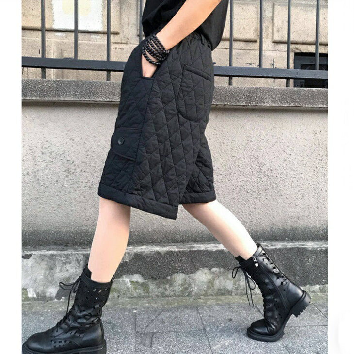 長めの丈で暖かい コットンダウン キルティング゛パンツ レディース ゴルフウエア ...