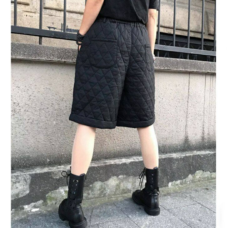 長めの丈で暖かい コットンダウン キルティング゛パンツ レディース ゴルフウエア ...
