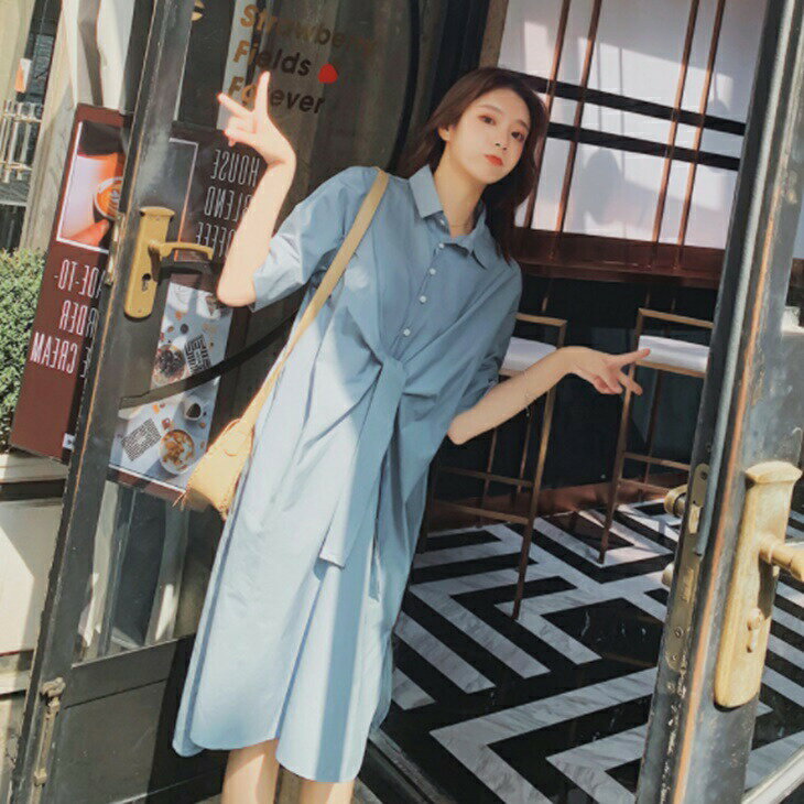 大き目サイズ ジャンプスカートワンピース ルーズワンピ 綺麗ワンピース ざっくりシャツワンピース 大人ワンピ 大人カジュアル 大人ファッション 大人コーデ アラサーファッション アラサーコーデ アラフォーコーデ アラフィフコーデ 大人韓国コーデ