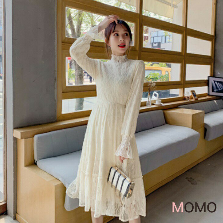 樂天商城 - 総レースワンピース 透け感フレア ナチュラルワンピ 大人ワンピ 綺麗ワンピ フェアリーワンピ シンプルワンピ 大人カジュアル 大人ファッション 大人コーデ アラサーファッション アラサーコーデ ママコーデ アラフォーコーデ 大人韓国コーデ ins