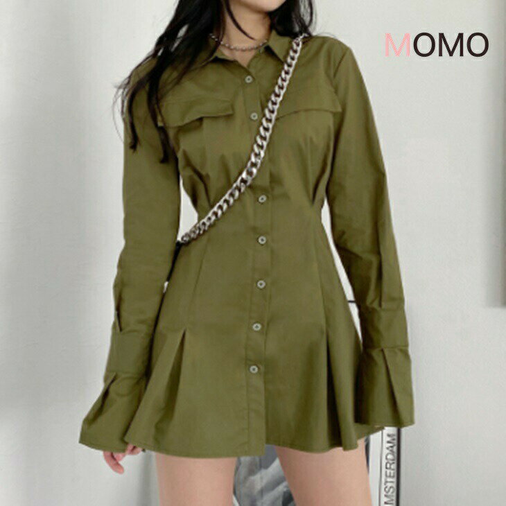 樂天商城 - シャツワンピース レトロ調ワンピ 大人ワンピ ナチュラルワンピースフェアリーワンピ 普段着ワンピ シンプルワンピ 大人カジュアル 大人ファッション 大人コーデ アラサーファッション アラサーコーデ 大人韓国コーデ 韓国ファッション ins