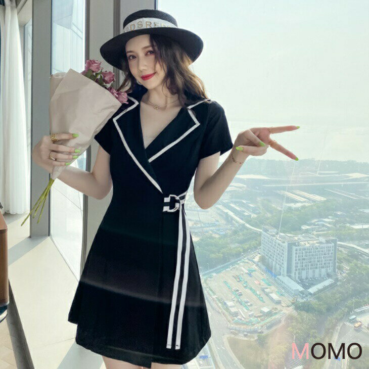 Vネックラインカラーワンピース ショートドレスワンピ パーティードレス 結婚式ワンピ 綺麗コーデ 大人ワンピ 大人カジュアル 大人ファッション 大人コーデ アラサーファッション アラサーコーデ アラフォーコーデ アラフィフコーデ 大人韓国コーデ ins