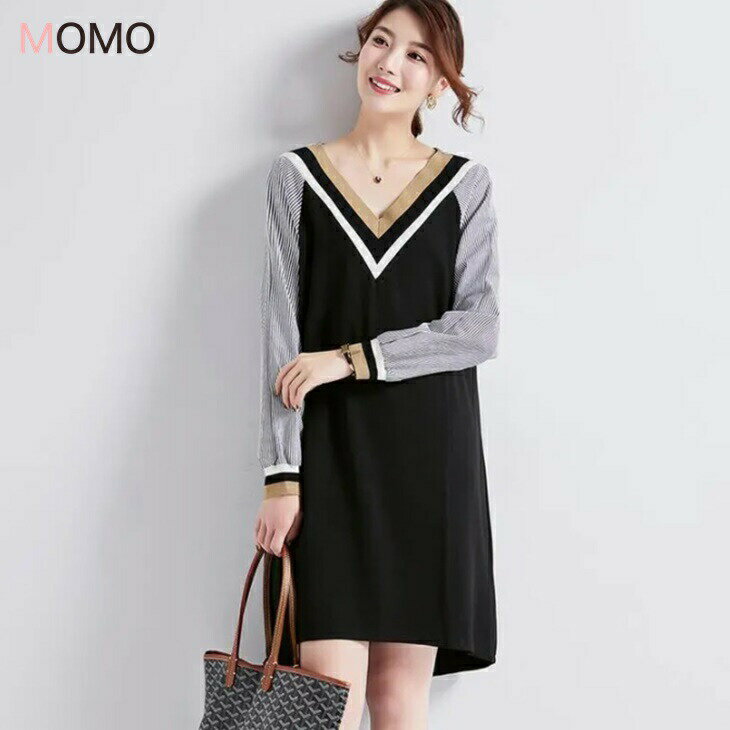 樂天商城 - ラグランスリープワンピース 長袖Vネックワンピ ミドル丈ステッチワンピ おでかけワンピ 普段着ワンピ ナチュラルワンピ 綺麗ワンピ 大人ワンピ 大人カジュアル 大人ファッション 大人コーデ アラサーファッション アラサーコーデ 大人韓国コーデ ins