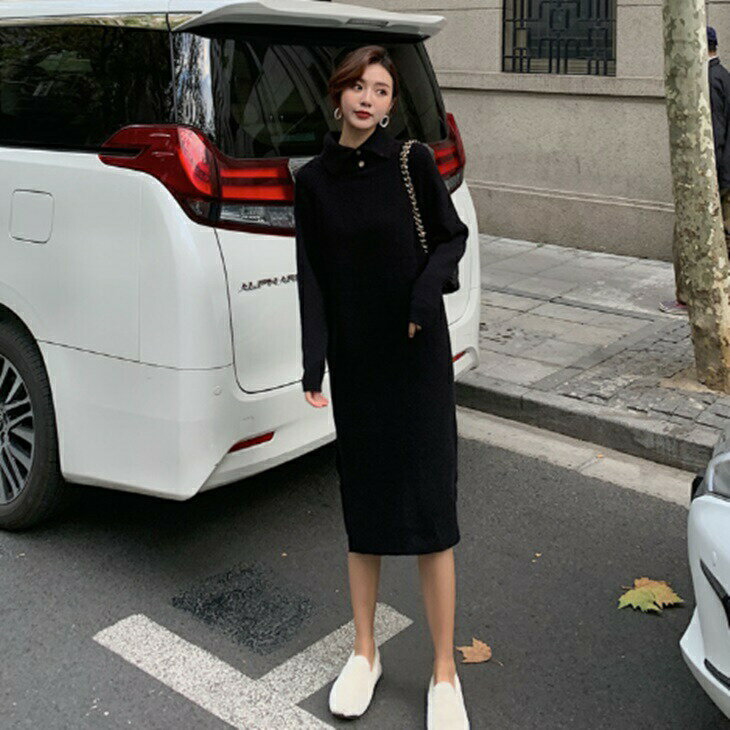 樂天商城 - オーバーロングワンピース 秋冬ワンピ オーバーワンピース 韓国ファッション 韓国コーデ 普段着 大人コーデ 大人ファッション アラサーコーデ アラサーファッション 着こなし自由 大人女子コーデ 着やすいワンピース 楽ちんワンピース