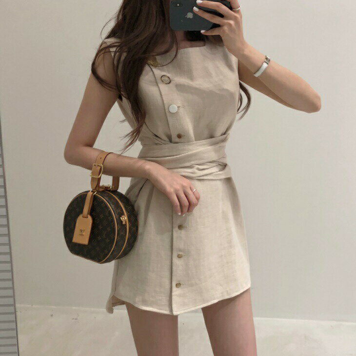 樂天商城 - コットンワンピース ノースリーブワンピ タイトワンピ 夏秋リネンワンピース オトナワンピース タイトスリムワンピース ドレス 大人韓国コーデ 大人ファッション 大人コーデ アラフォーコーデ アラサーファッション アラサーコーデ ママコーデ ins