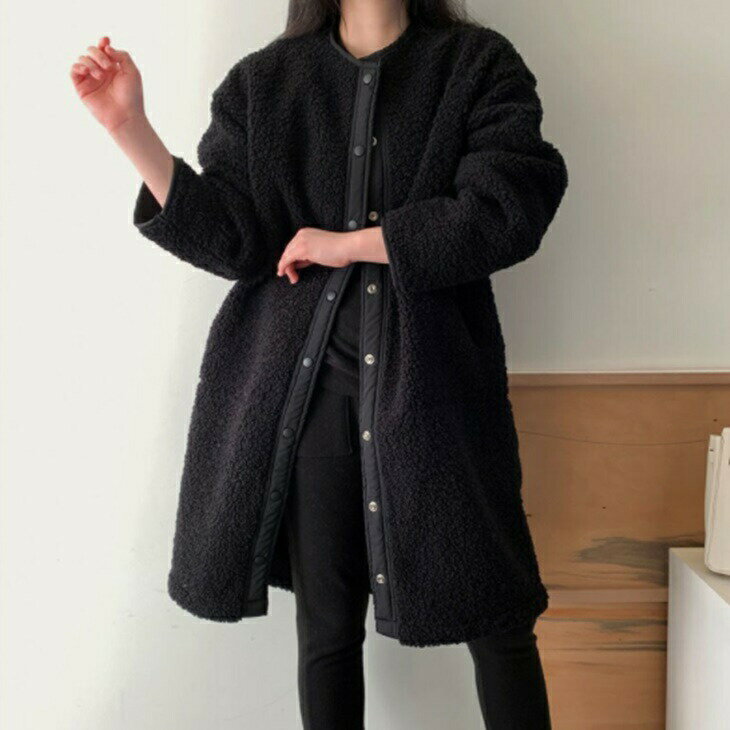 樂天商城 - コットンコート 温かコート 秋冬コート ミドルコート アウター 大人カジュアル 大人コーデ アラサーファッション アラサーコーデ アラサーママ アラフォーコーデ アラフォーファッション 韓国コーデ ins