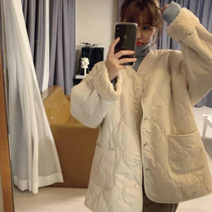 樂天商城 - ラムウールコットンジャケットコート ミドル丈ジャケットコート 秋冬コート 大人ファッション 大人コーデ 大人カジュアル 大人ガーリー 大人韓国コーデ アラサーファッション アラサーコーデ ママコーデ アラフォーコーデ アラフォー風 ナチュラルコーデ