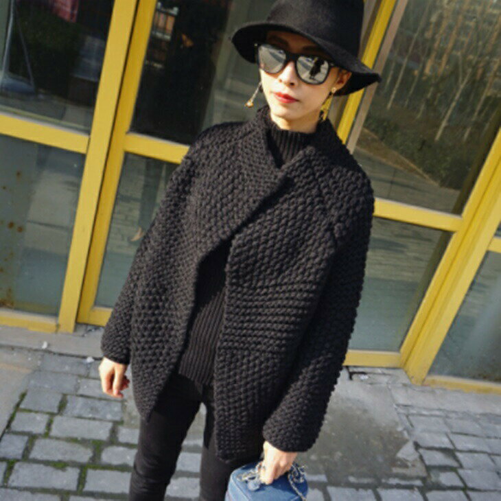 樂天商城 - ガウン風ニットコートジャケット ニットコート ショート丈 秋冬コート 大人ファッション 大人コーデ 大人カジュアル 大人ガーリー 大人韓国コーデ アラサーファッション アラサーコーデ ママコーデ アラフォーコーデ アラフォー風 ナチュラルコーデ ins