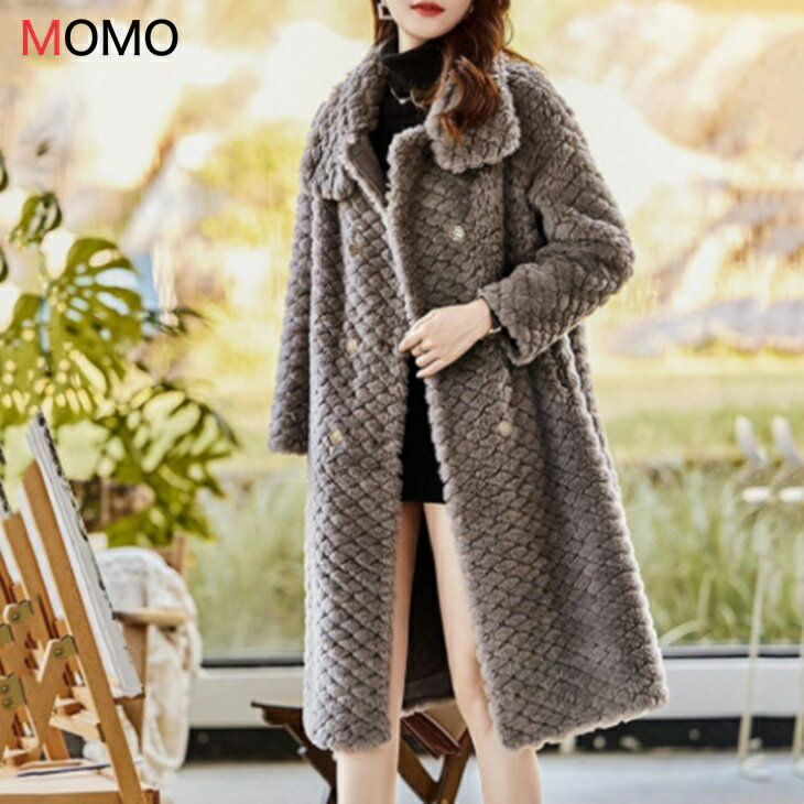 樂天商城 - 暖か ボア風 ロングコートAライン コート 厚手コート スマートライン 大人ファッション 大人コーデ 大人カジュアル 大人韓国コーデ アラサーファッション アラサーコーデ アラフォーコーデ シンプルコーデ