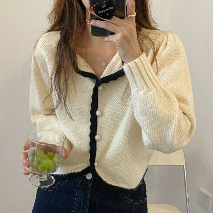 樂天商城 - Vネックニットカーディガン セーターカーディガン きれい目セーター 大人カーディガン 大人ファッション 大人コーデ ワンマイルコーデ ナチュラルファッション 大人可愛いコーデ 韓国insファッション アラサーファッション アラサーコーデ