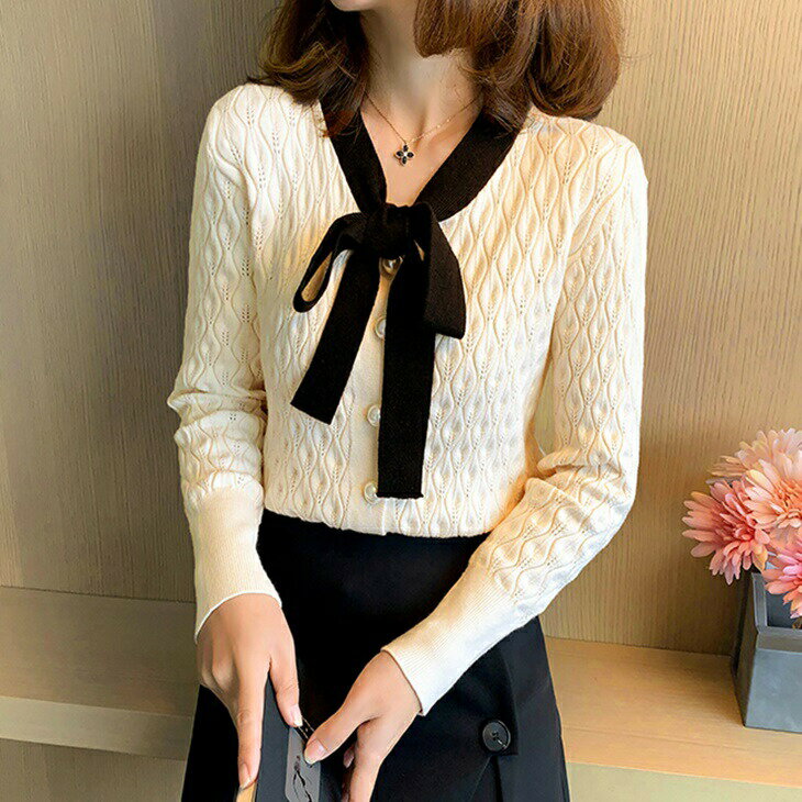 樂天商城 - セーターカーディガン ニットブラウス ブラウスセーター 薄手ニット 大人ファッション 大人コーデ ワンマイルコーデ ワンマイルファッション アラサーファッション アラサーコーデ 韓国コーデ 韓国ファッション