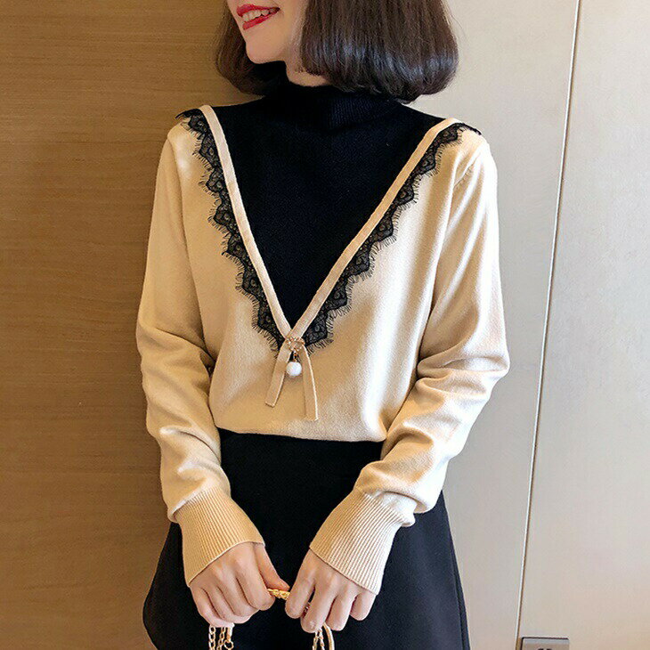 樂天商城 - ハーフタートルネックセーター ニットセーター ボトミングセーター 薄手ニット 大人ファッション 大人コーデ ワンマイルコーデ ワンマイルファッション アラサーファッション アラサーコーデ 韓国コーデ 韓国ファッション