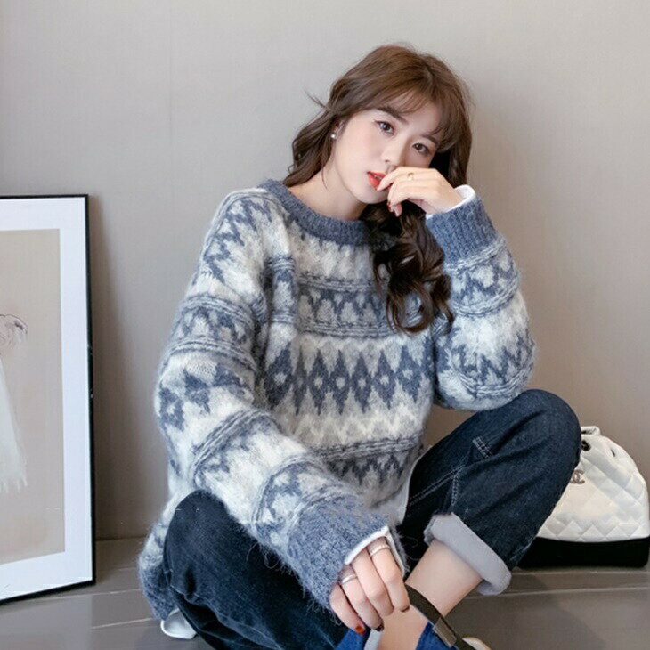 ざっくりセーター ルーズニット 大きめセーター ニットセーター 秋冬コーデ 大人カジュアル 大人コーデ 大人ファッション 大人韓国コーデ アラサーファッション アラサーコーデ アラフォーコーデ アラフォーファッション ママコーデ ins