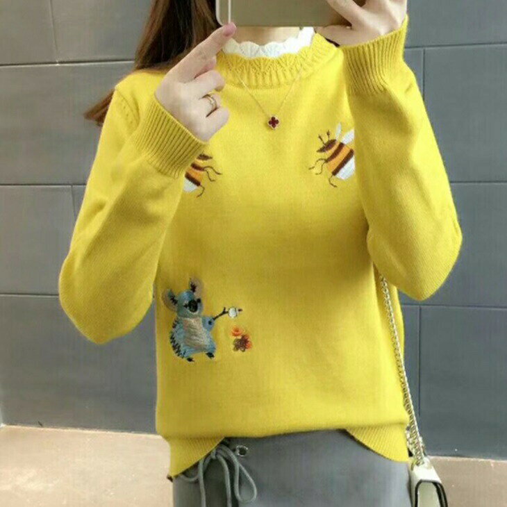 ラウンドネックプルオーバーセーター ルーズセーター 秋冬ニット 大人ニット 大人カジュアル 大人ガーリー 大人韓国コーデ 大人コーデ 大人可愛い アラサーファッション アラサーコーデ ママコーデ アラフォーコーデ シンプルコーデ シンプルライフ