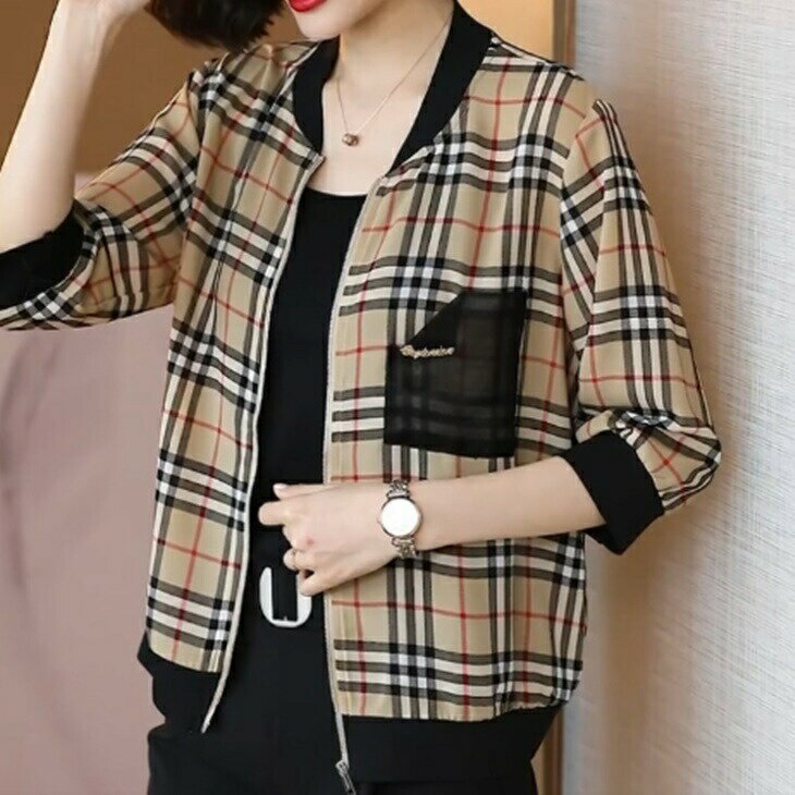 樂天商城 - チェック柄ブルゾン ブルゾン チェック柄 秋 冬 チェック ブルゾン ジャケット 千鳥 レディース ウール アウター かわいい ブラウン ゆったり きれいめ 大人カジュアル 人気 おしゃれ 秋 冬
