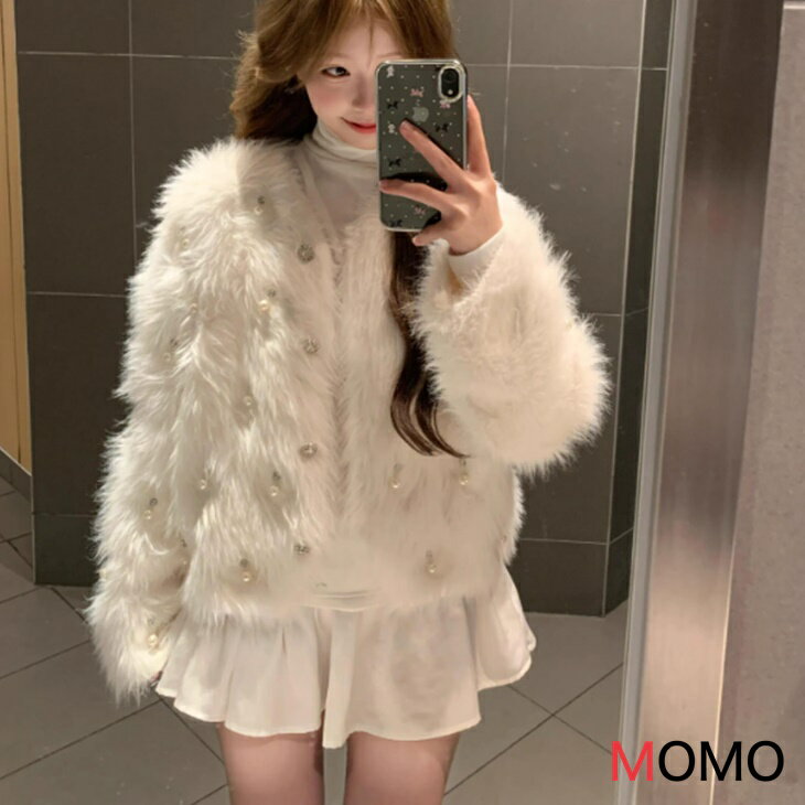 Garments - ふわふわ フェイクファー カーディガン ジャケット 大人ファッション 大人コーデ 大人カジュアル 大人韓国コーデ アラサーファッション アラサーコーデ ママコーデ 綺麗めコーデ シンプルコーデ シンプルライフコーデ
