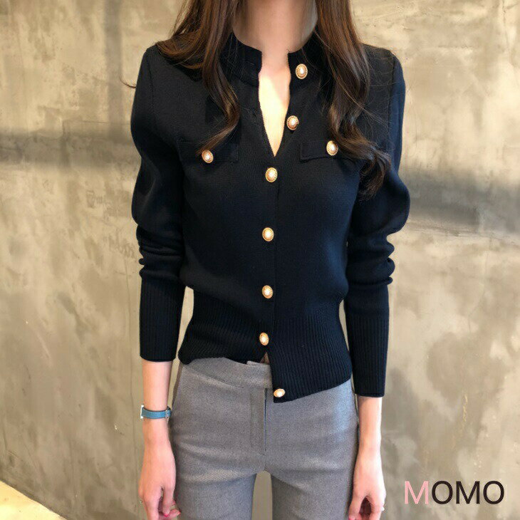 樂天商城 - スリムニットカーディガン シンプルカーディガン ナチュラルニット 綺麗な長袖ニットカーディガン 大人ファッション 大人コーデ 大人カジュアル 大人韓国コーデ アラサーファッション アラサーコーデ ママコーデ シンプルシャツ ins