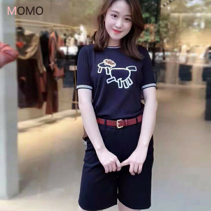 樂天商城 - アイスシルクニットTシャツ 半袖シャツ 面白キャラクター ナチュラルシャツ シンプルシャツ 大人ファッション 大人コーデ 大人カジュアル 大人韓国コーデ アラサーファッション アラサーコーデ ママコーデ シンプルシャツ シンプルスタイル ins