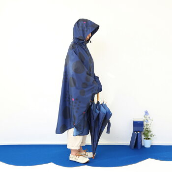 392plusm(サンキューニプリュスエム)ポンチョレディース(巾着付き)(レディースレインコートレインウェア雨合羽カッパおしゃれレイングッズ梅雨)ladiesponcho