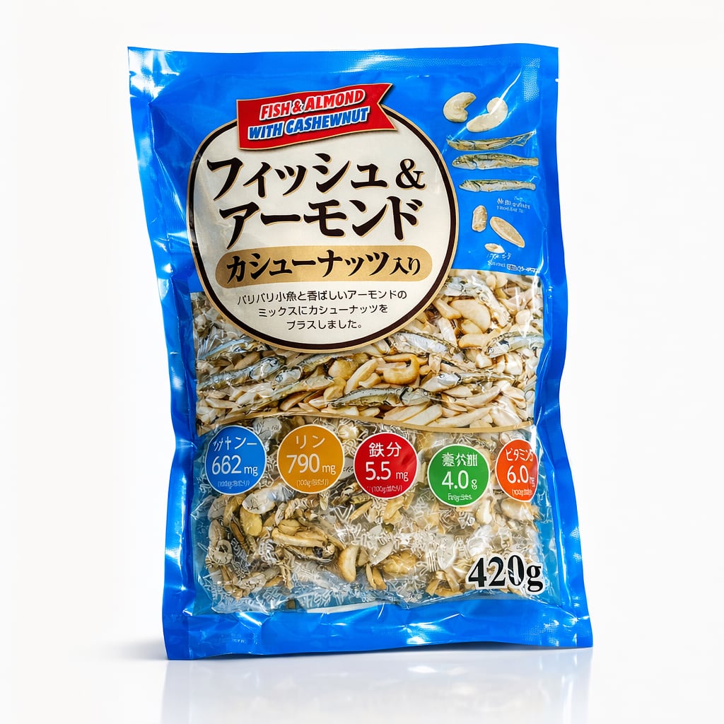Rakuten - フィッシュ＆アーモンド（カシューナッツ入り）420g 小分け袋入り ハース株式会社