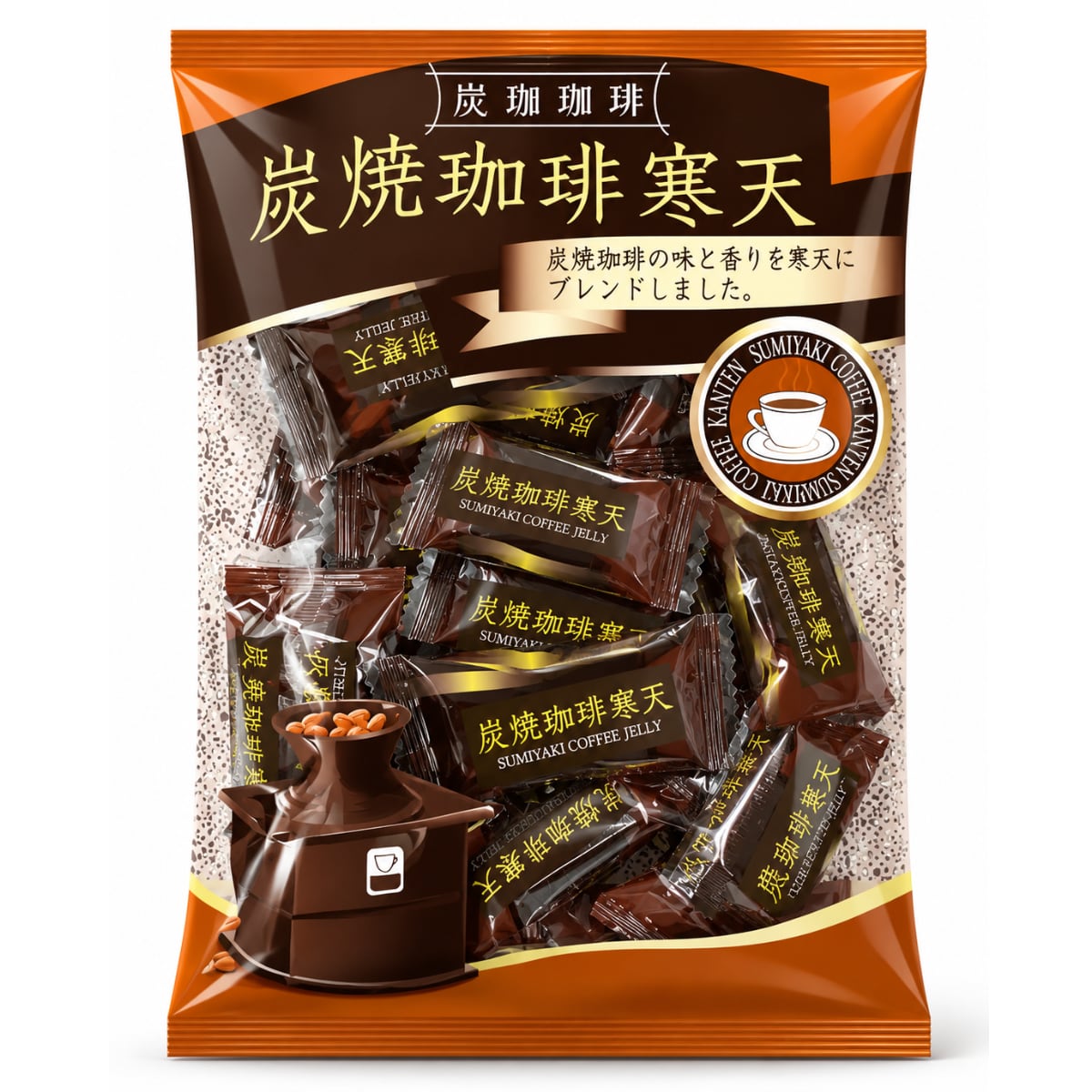 小林製菓 炭焼珈琲寒天 170gx12袋入