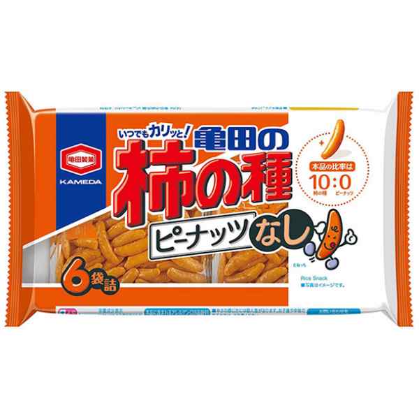 亀田製菓 亀田の柿の種 ピーナッツなし6袋詰 135g 12コ入り 2023/08/01発売 (4901313216088)