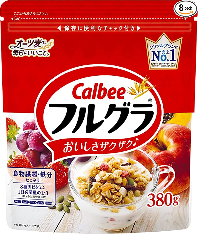 オーツ麦、ライ麦、玄米などの穀物を丁寧に焼き上げたグラノーラと甘酸っぱいフルーツの食べごこちが、朝の気持ちよいめざめにピッタリです。穀物とフルーツを噛みしめる、絶妙な食感をお楽しみください。 【内容量】380g【入数】8コ 【2022/10/03発売】