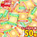 (全国送料無料)お菓子 詰め合わせ ブルボン チーズおかき2種アソート(チーズおかき・鮮烈わさび)【50コ】メール便 (4901360360505sx50m)【...