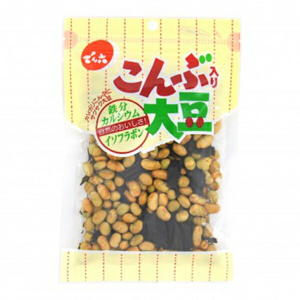 カリカリ昆布にサクサク大豆。塩味が効いてます。 【内容量】80g【入数】12コ